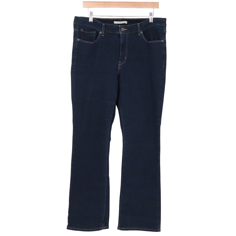 Levis Jeans Womens 14 Classic Boot Dark Wash Blue Stretch Denim Excellent